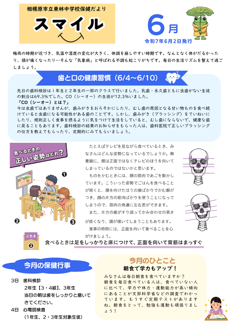 ⑥R7保健だより６月